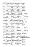 KIỂM TRA ANH VĂN 45 PHÚT docx