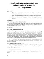 Tố chức, chức năng, nhiệm vụ và nội dung quản lý cơ bản các dịch vụ CSSK của y tế địa phương pdf