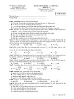 ĐỀ THI THỬ ĐẠI HỌC LẦN THỨ NHẤT MÔN Vật Lý - Mã đề thi 485 pdf