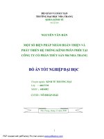 một số biện pháp nhằm hoàn thiện và phát triển hệ thống kênh phân phối tại công ty cổ phần thủy sản 584 nha trang