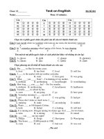 Test on English Time: 15 minutes ppt