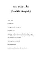 NHỊ DIỆU TÁN (Đan Khê tâm pháp) pptx