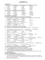 ĐỀ THI HỌC KỲ 1 MÔN THI: TIẾNG ANH 12 ppsx