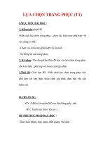 Giáo án Công nghệ lớp 6 : Tên bài dạy : LỰA CHỌN TRANG PHỤC (TT) ppsx