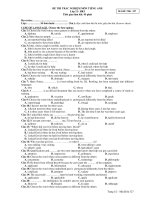 ĐỀ THI TRẮC NGHIỆM MÔN TIẾNG ANH Lớp 12 – MÃ ĐỀ THI: 327 pptx