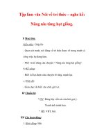 Giáo án Tiếng Việt lớp 3 : Tên bài dạy : Tập làm văn Nói về trí thức – nghe kể: Nâng niu từng hạt giống. pdf