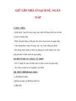 Giáo án Công nghệ lớp 6 : Tên bài dạy : GIỮ GÌN NHÀ Ở SẠCH SẼ, NGĂN NẮP pdf