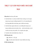 Giáo án Sinh học lớp 6 : Tên bài dạy : THỰC VẬT GÓP PHẦN ĐIỀU HOÀ KHÍ HẬU docx