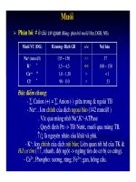 Bài giảng sinh hóa - Trao đổi muối và nước part 2 pptx