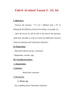 Giáo án Anh văn lớp 7 : Tên bài dạy : Unit 4: At school Lesson 3: A5, A6. ppsx
