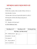 Giáo án môn Toán lớp 6 : Tên bài dạy : MỞ RỘNG KHÁI NIỆM PHÂN SỐ docx