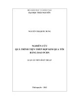 Nghiên cứu quá trình tiện thép hợp kim qua tôi bằng cao