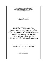 nghiên cứu đánh giá hiệu quả và  tính an toàn của hệ động lực sử dụng động cơ bộ mitsubishi làm máy chính trên tàu lưới vây tỉnh bình định