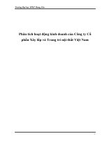 phân tích hoạt động kinh doanh của công ty cổ phần xây lắp và trang trí nội thất việt nam