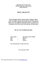 một số biện pháp nhằm hoàn thiện công tác tổ chức hạch toán kế toán vốn bằng tiền và các khoản  thanh toán tại công ty cổ phần sản xuất đá xây dựng lương sơn