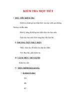Giáo án Giáo dục công dân lớp 6 : Tên bài dạy : KIỂM TRA MỘT TIẾT pptx