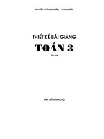 Thiết kế bài giảng toán 3 tập 1 part 1 doc