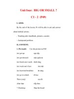 Giáo án Anh văn lớp 6 : Tên bài dạy : Unit four: BIG OR SMALL ? C1 - 2 (P49) ppt