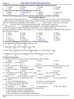 THE FIRST SEMESTER EXAMINATION - TEST 18 pdf