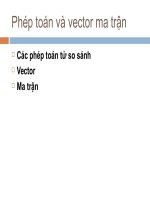 Phép toán và vector ma trận pdf