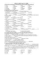 Kiểm tra cuối kỳ anh văn – Đề 001 potx