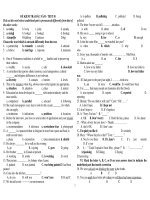 ĐỀ KIỂM TRA ĐẦU NĂM - TEST 10 potx