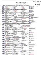 PRACTICE TEST 4 - Mã đề 138 doc