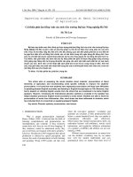 Scientific report: Improving English pronunciation of students Hanoi Agricultural University pot