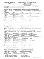 KỲ THI THỬ ĐẠI HỌC LẦN 1 Năm học 2010 - 2011 Môn: TIẾNG ANH - Mã đề thi 389 doc