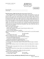 ĐỀ THI HỌC KỲ II MÔN TIẾNG ANH 12 - Mã đề thi 209 pptx