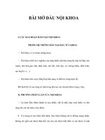 BÀI MỞ ĐẦU NỘI KHOA ppsx