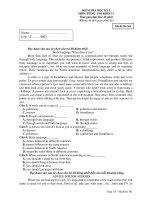 KIỂM TRA HỌC KỲ I MÔN: TIẾNG ANH KHỐI 12 - Mã đề thi 361 potx