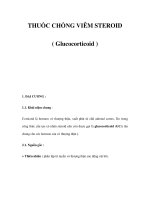 THUỐC CHỐNG VIÊM STEROID ( Glucocorticoid ) docx