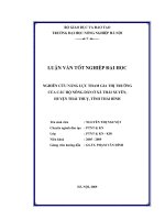 Nghiên cứu năng lực tham gia thị trường của các hộ nông dân ở xã thái xuyên, huyện thái thuỵ, tỉnh thái bình