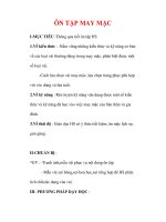 Giáo án Công nghệ lớp 6 : Tên bài dạy : ÔN TẬP MAY MẶC pps