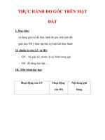 Giáo án môn Toán lớp 6 : Tên bài dạy : THỰC HÀNH ĐO GÓC TRÊN MẶT ĐẤT docx