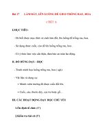 Giáo án lớp 7 môn Công Nghệ: Bài 17LÀM ĐẤT, LÊN LUỐNG ĐỂ GIEO TRỒNG RAU, HOA ( TIẾT 1) docx