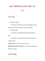 Giáo án Công nghệ lớp 6 : Tên bài dạy : QUY TRÌNH TỔ CHỨC BỮA ĂN ( tt ) ppsx