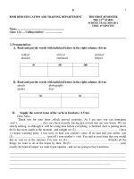 THE FIRST SEMESTER THE 12TH FORM SCHOOL YEAR: 2010-2011 doc