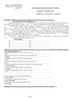 ĐỀ THI HỌC SINH GIỎI VÒNG TRƯỜNG KHỐI 12 NĂM HỌC 2011 MÔN: TIẾNG ANH doc