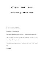 SỬ DỤNG THUỐC TRONG PHẪU THUẬT THẦN KINH doc