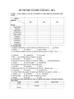 ĐỀ THI THỬ TN-THPT NĂM 2011 – ĐỀ 4 doc