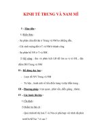 Giáo án ĐỊa lý lớp 7 : Tên bài dạy : KINH TẾ TRUNG VÀ NAM MĨ pdf