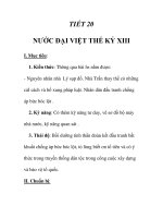 GIÁO ÁN LỊCH SỬ 7_TIẾT 20 ppt