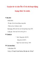 Giáo án Tiếng Việt lớp 3 : Tên bài dạy : Luyện từ và câu Ôn về từ chỉ hoạt động trạng thái. So sánh. doc