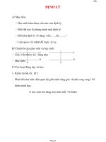 Giáo án lớp 7 môn Hình Học: ĐỊNH LÝ pdf