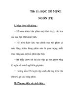 Giáo án tin học 6_ tiết 11 pptx