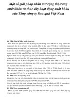 Một số giải pháp nhằn mở rộng thị trờng xuất khẩu và thúc đẩy hoạt động xuất khẩu của Tổng công ty Rau quả Việt Nam_2 ppsx