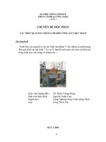 CHUYÊN ĐỀ : CÁC THIẾT BỊ CƠ BẢN TRONG CHẾ BIẾN NÔNG SẢN THỰC PHẨM potx