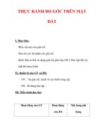 Giáo án môn Toán lớp 6 : Tên bài dạy : THỰC HÀNH ĐO GÓC TRÊN MẶT ĐẤT doc